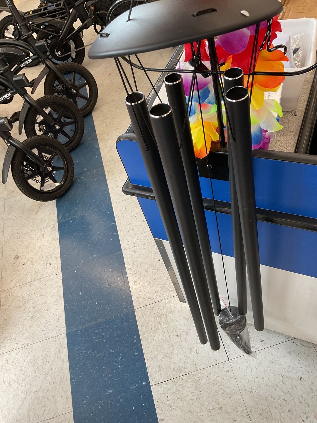 Wind Chime 65” extra large for outside, black