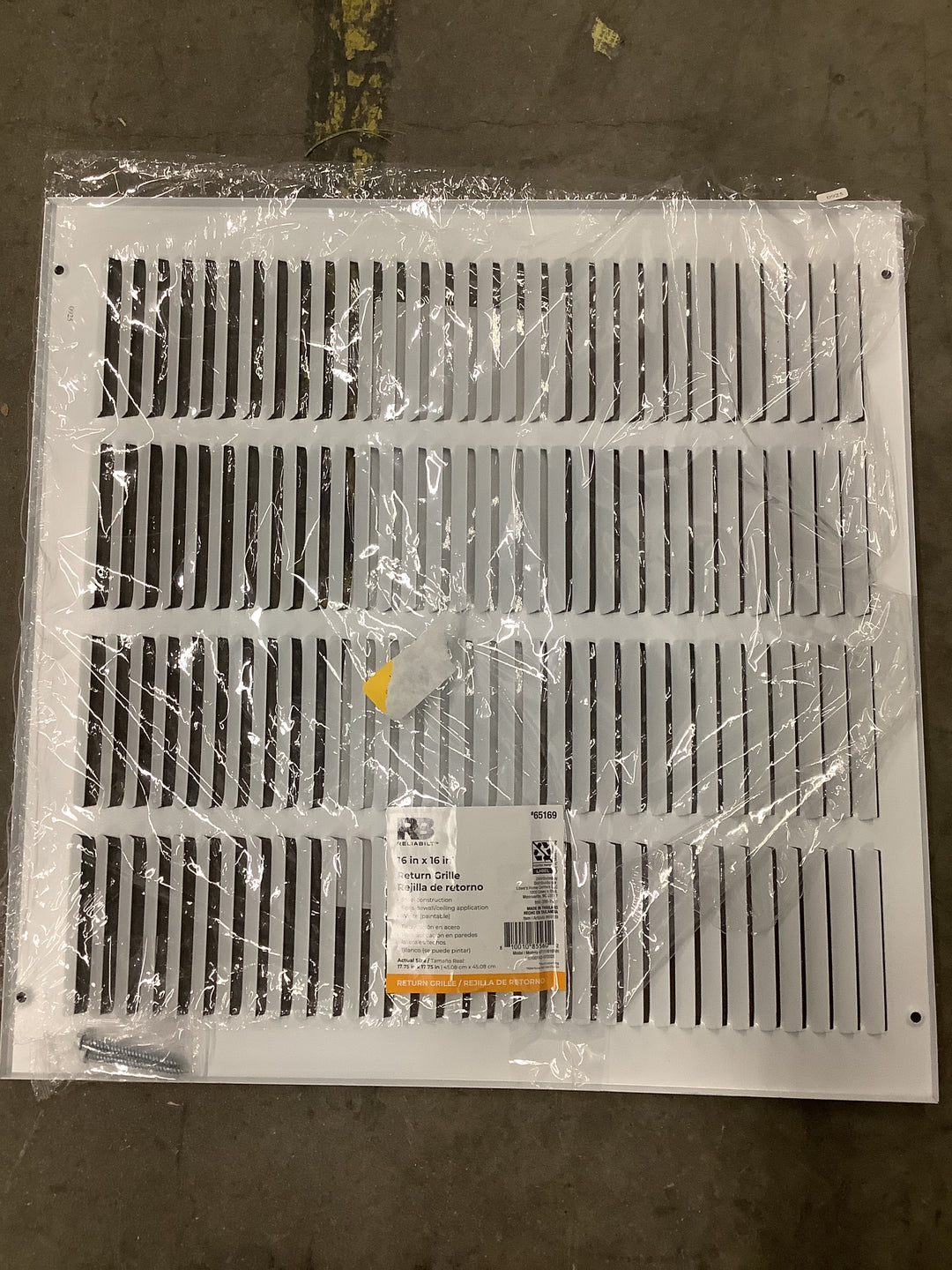 16-16 WHITE RETURN GRILLE