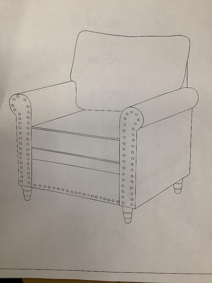 Traditional rolled-arm accent chairs with nailhead trim and turned wooden legs