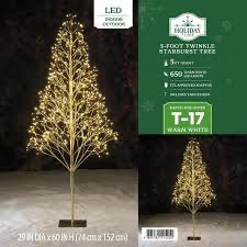 Holiday Time 5' Starburst Pre-Lit Gold Artificial Christmas Tree