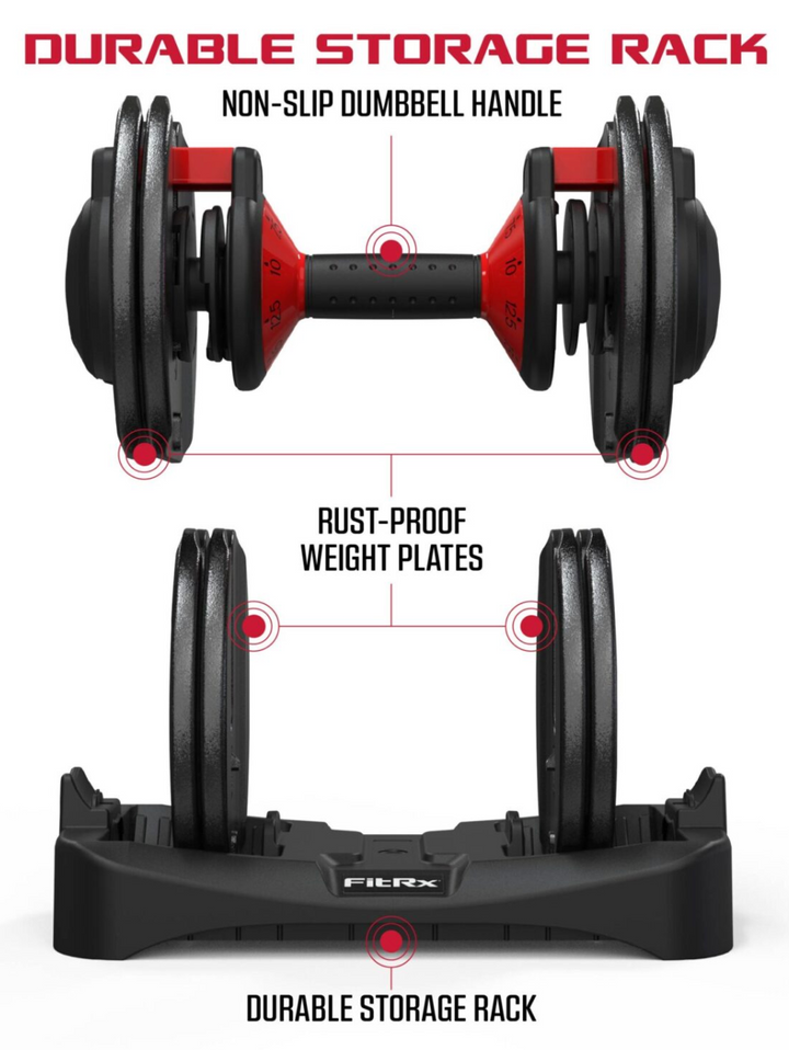 Adjustable Dumbbell 5-25 lbs. by FitRx