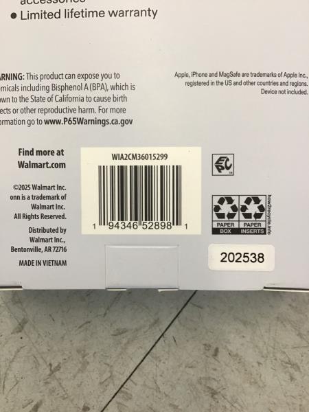 onn. MagSafe Compatible Phone Case for iPhone 12/12 Pro - Standard Drop Protection, Limited Lifetime Warranty Retail $12.00