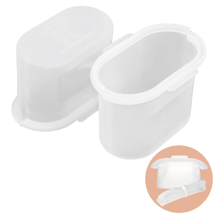 RUNROLE Versatile Reusable Silicone Containers Food Storage Bags 2 Pack Quart Size Large Opening Food Travel Bag Snack Sandwich Portable Lunch Bag Bowls -Upright Seal, Easy Cleaning (33 OZ/PC, White)