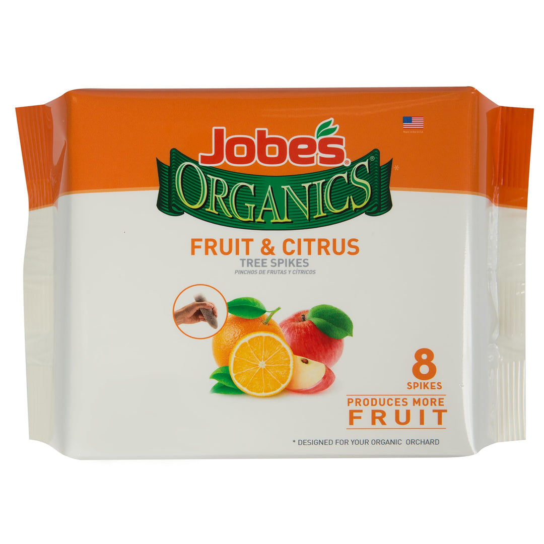 JobeÃ¢â‚¬â„¢s Organics Garden Fertilizer Spikes, Easy Plant Care Fertilizer for Fruit and Citrus Plants and Trees, 8 Count