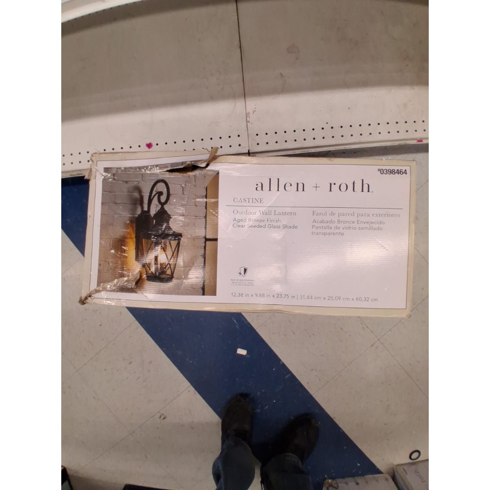 Allen+roth Castine 3-Light 23.75" Oil-rubbed Bronze Hardwired Outdoor Wall Light