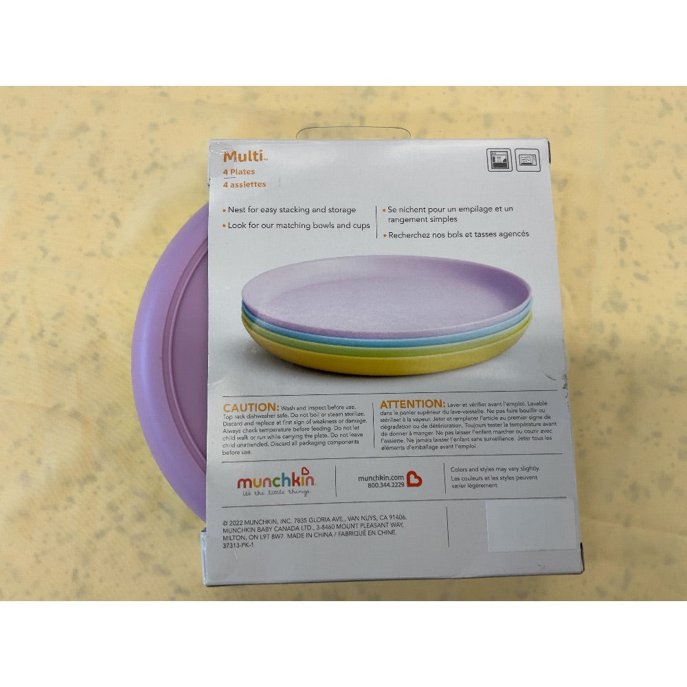 Munchkin Multi Plates - 4 Pack, Nestable Design