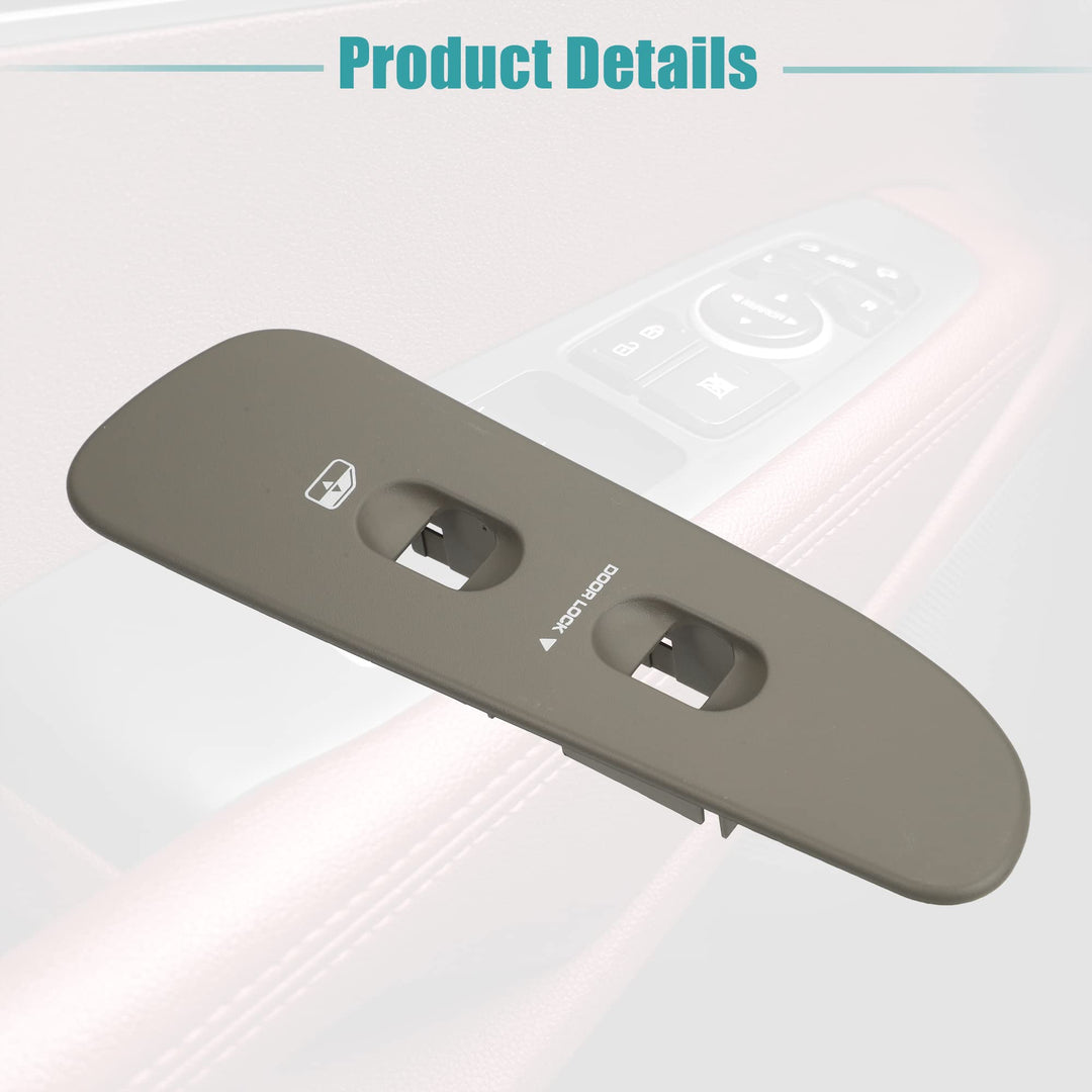 ACROPIX Front Left Driver Side Car Window Switch Trim Bezel for Dodge for Ram 1500 - Pack of 1 Gray