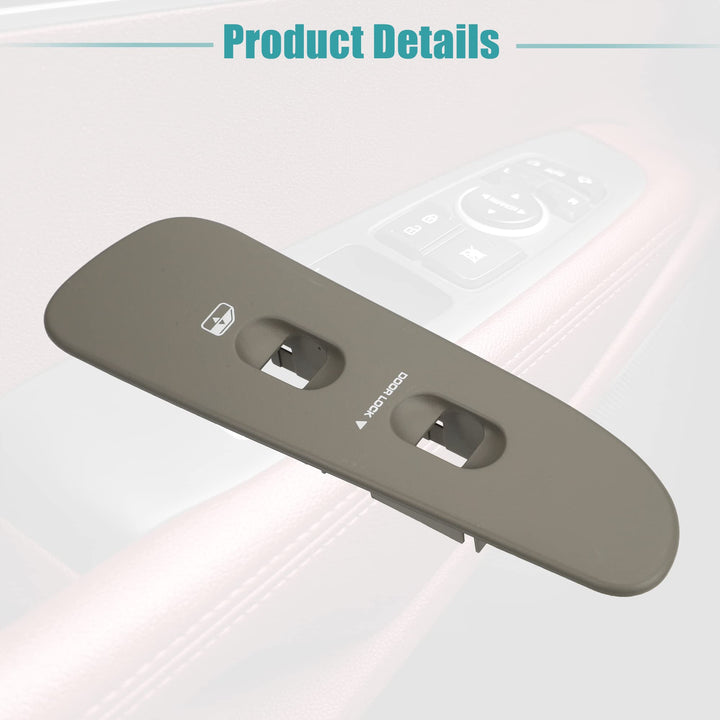 ACROPIX Front Left Driver Side Car Window Switch Trim Bezel for Dodge for Ram 1500 - Pack of 1 Gray