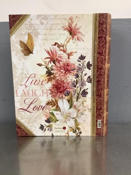 Floral 'Live Laugh Love' Decorative Storage Box Retail $35.00