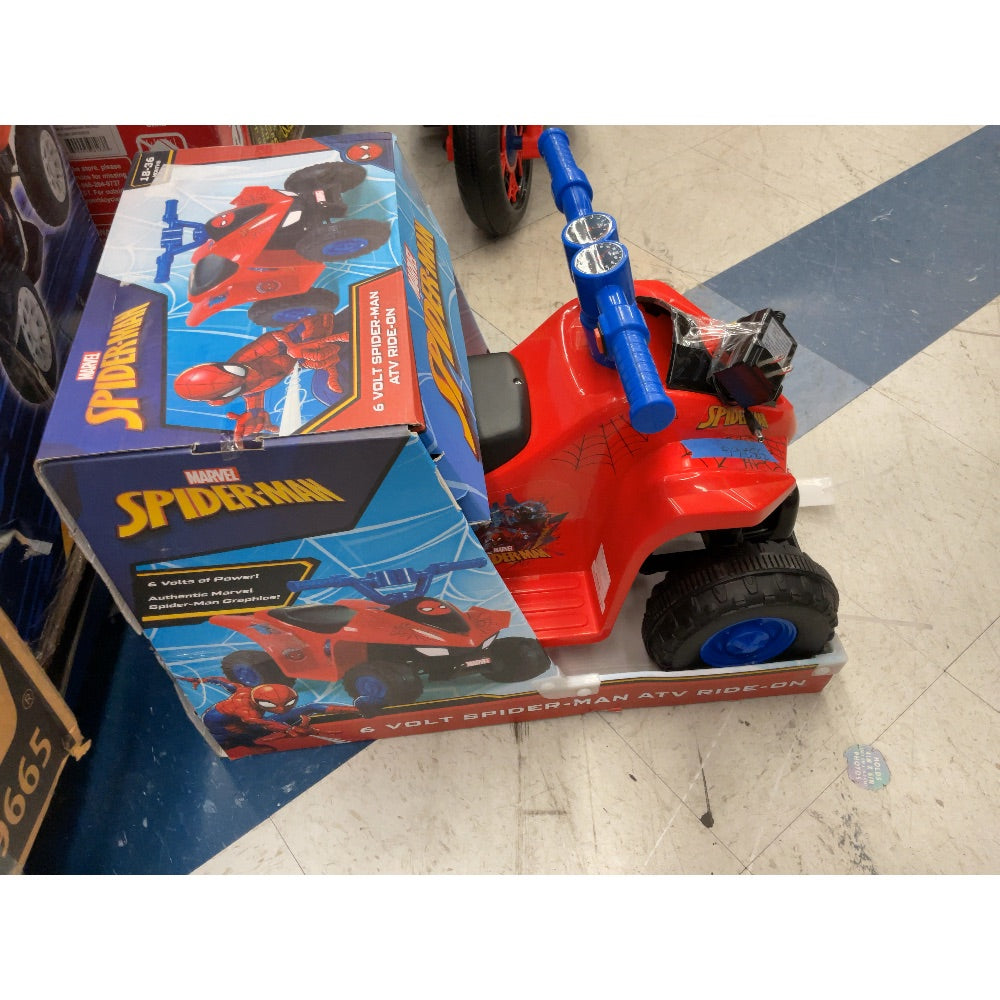 Marvel Spider-Man 6V ATV Ride-On - Authentic Design, Easy to Use, Red and Blue