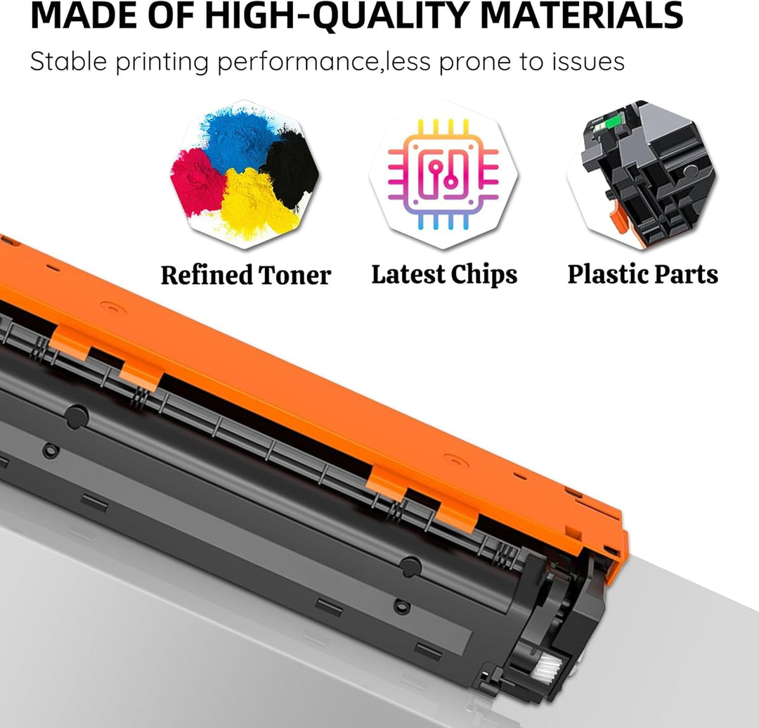 131A 131X Toner Cartridge 4 Pack Replacement for HP Laserjet Pro 200 Series M251nw MFP M276nw M251n M276n Printers(Black,Cyan,Magenta,Yellow ) CF210A Full Set