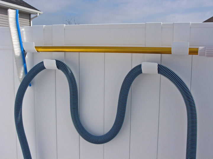 MIDE Products 135W-2 Aluminum Pool Accessory Hooks Pair, 6-Inch Long, White