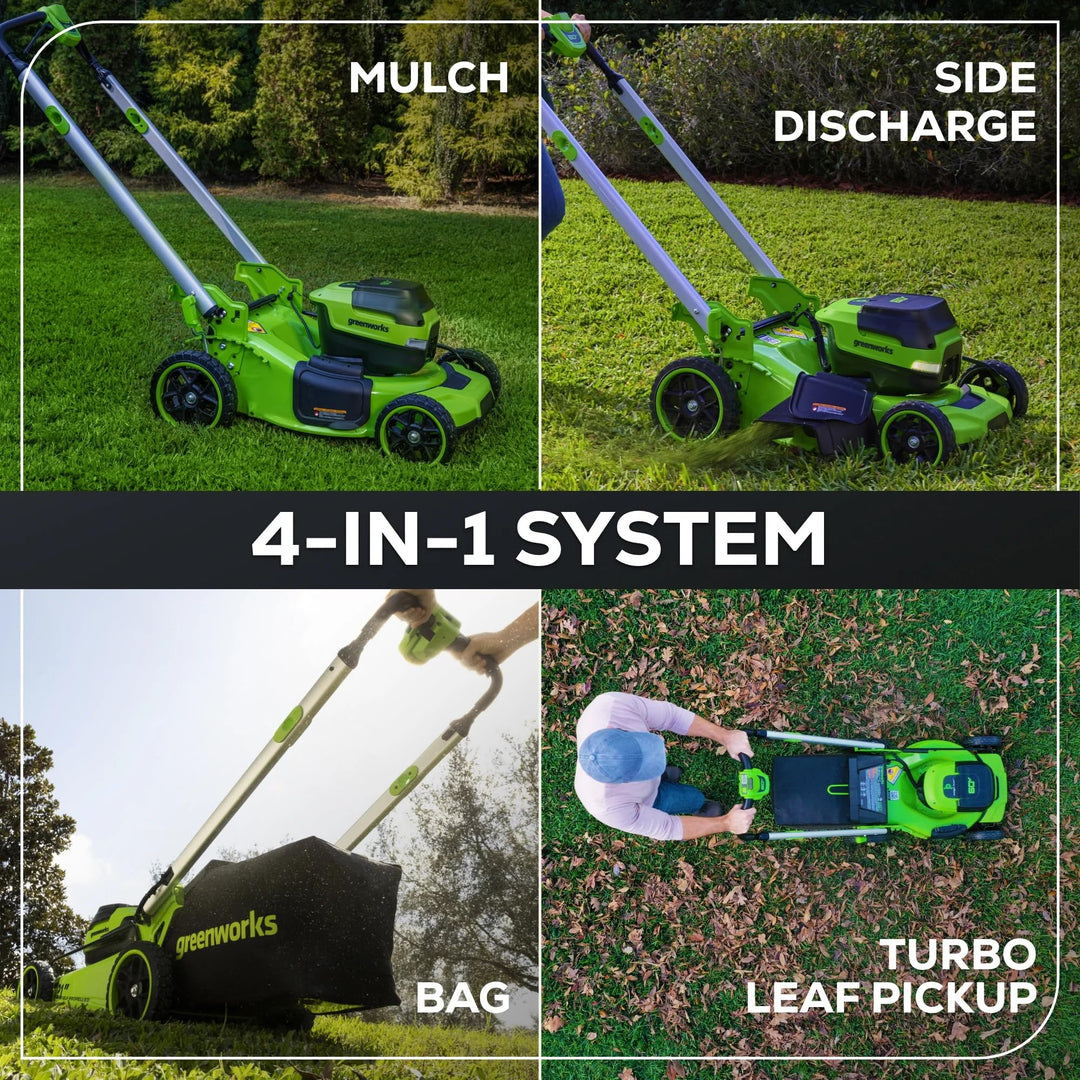 Greenworks 60V 21â€ Dual-Blade Self-Propelled Lawn Mower with (2) 5.0 Ah Batteries & Rapid Charger