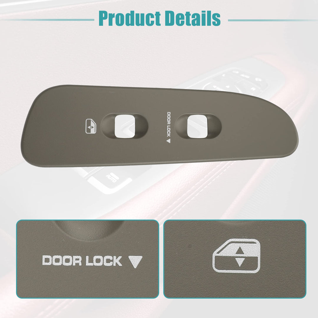 ACROPIX Front Left Driver Side Car Window Switch Trim Bezel for Dodge for Ram 1500 - Pack of 1 Gray