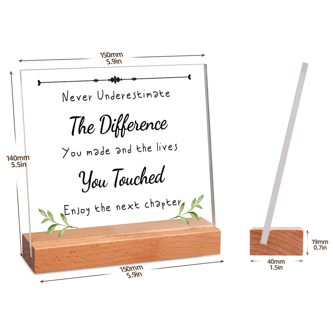 Retirement Gifts, Coworker Gifts for Women Men, New Job Going Away Farewell Leaving Gifts for Coworker Boss Friends - Desk Decorative Plaque for Office Home