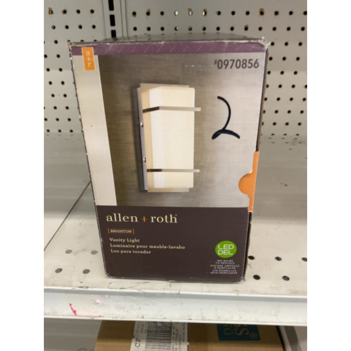 allen + roth Brighton 2-Light Nickel Modern/Contemporary Vanity Light Bar