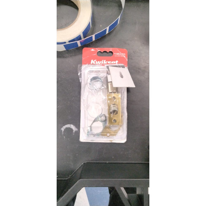 Kwikset 1826-18 6-Way Adjustable Plain Latch, Polished Brass