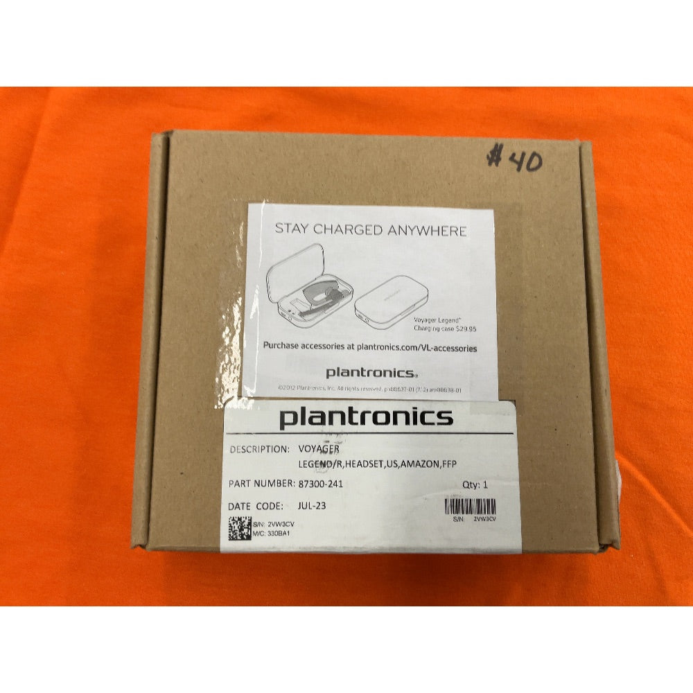 Poly Voyager Legend Wireless Headset (Plantronics) - Single-Ear Bluetooth w/Noise-Canceling Mic - Voice Controls - Mute & Volume Buttons - Ergonomic Design -Connect to Mobile/Tablet via Bluetooth -FFP