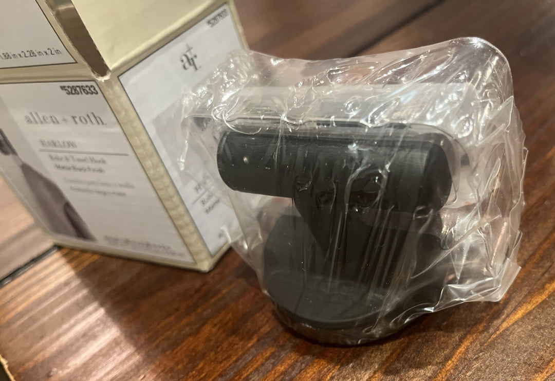 Allen + Roth ROBE & TOWEL HOOK Matte Black  Finish *NEW