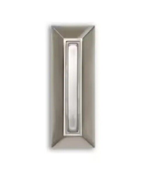Style Selections Lighted Nickel LED Wired Doorbell Button 2369367  # SS-553-90