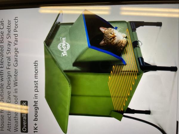 Tendware Outdoor Cat house heated Retail $49.99