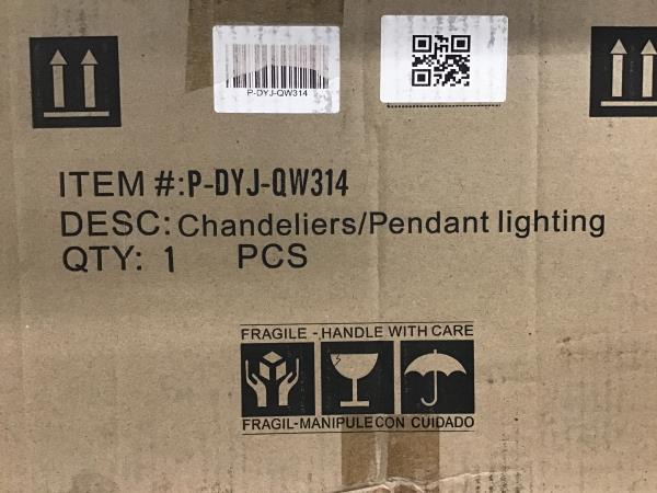 Chandeliers/Pendant lighting - P-DYJ-QW314, Fragile Retail $140.00