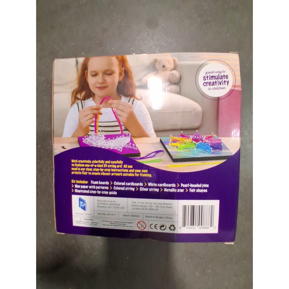 Dan & Darci String Art Craft Kit - Majestic Star, Magical Unicorn, Creative Fun, Ages 10+ Retail $20.00