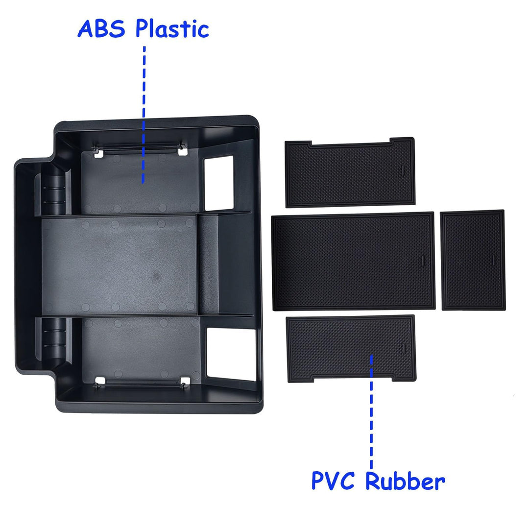 Zxiaochun Center Console Tray for 2022-2024 2025 Chevy Silverado/GMC Sierra 1500 and 2024 2025 Silverado/Sierra 2500/3500HD Accessories, Armrest Box Storage Organizer (Fits Bucket Seat Console Only)