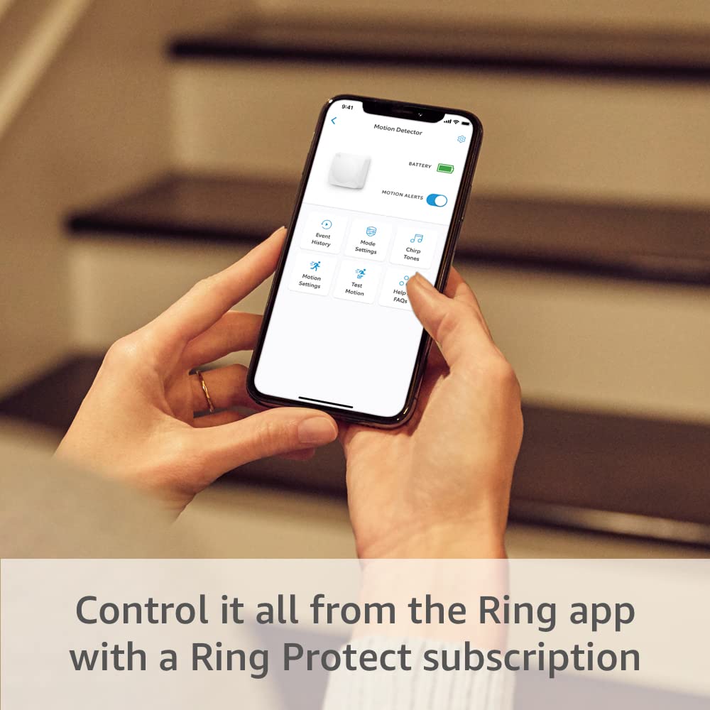 Ring Alarm Motion Detector | Pet-Friendly Security with Adjustable Settings | 90Â° Coverage & 25ft Range | Easy Installation | Base Station Required