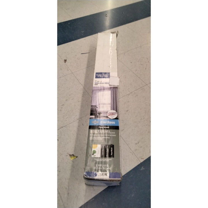 Better Homes & Gardens 2  Cordless Faux Wood Horizontal Blinds  White  32x64
