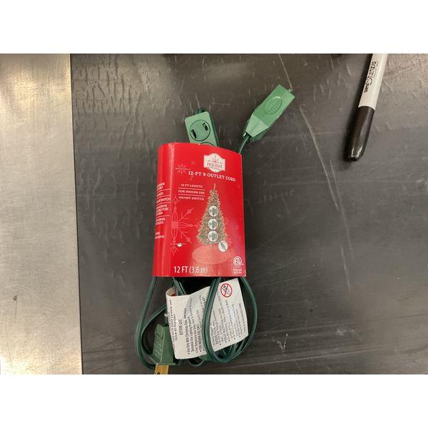 Holiday 12-Ft 9 Outlet Cord - 12 FT Length, On/Off Switch Retail $15.00