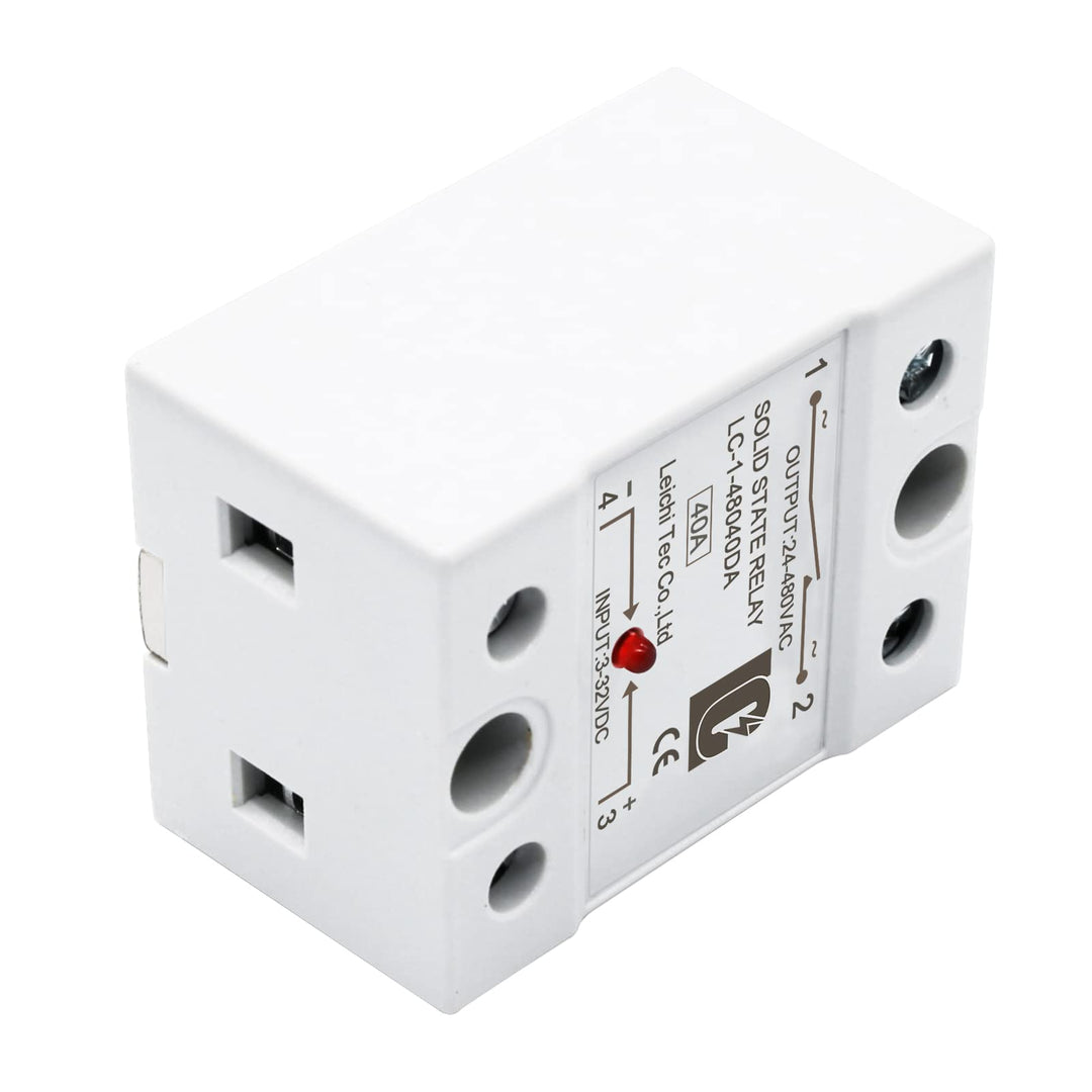 LCLCTC SSR 40 DA Solid State Relay DC to AC (Input 3-32V DC Output 24-480V AC), 40A (DC to AC 40A)Ã¢â‚¬Â¦