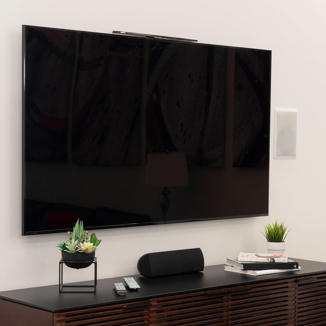 GE Hover Amplified HD Digital TV Antenna, Long Range Smart TV Antenna, Easy Mount on Top Design, Supports 4K 1080P HDTV VHF UHF, Indoor Amplified Signal Booster, 5ft Coax HDTV Cable/AC Adapter, 37075