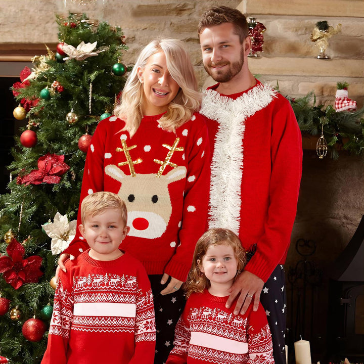 Men's Ugly Christmas Sweaters, Funny Novelty 3D Tinsel Santa Claus Knit Sweater for Adults, Traditional Crewneck Long Sleeve Pullover for Holiday Party Festive Decorations, Medium Red Retail $35.00