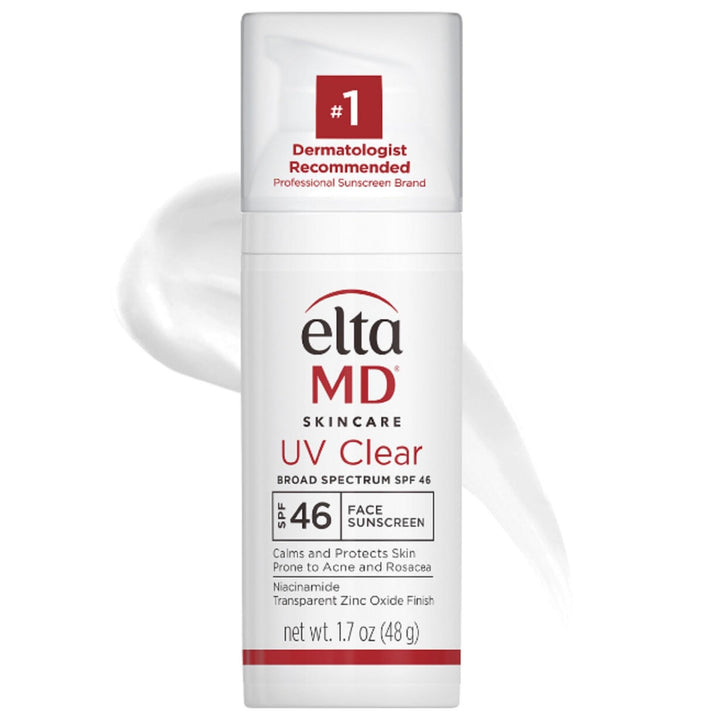 EltaMD UV Clear Face Sunscreen SPF 46, Oil Free for Face with Zinc Oxide, Dermatologist Recommended Sunscreen Lotion, For Acne-Prone Sensitive Skin, 1.7 oz Pump Retail $45.00