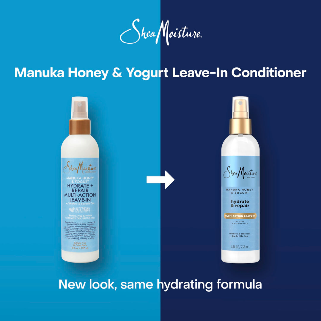 Shea Moisture Multi-Action Leave-In Conditioner Manuka Honey And Yogurt For Damaged Hair Sulfate Free Conditioner Spray 8 Oz