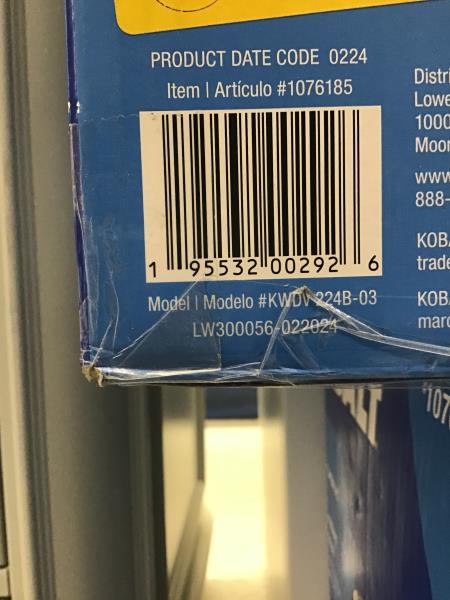 Kobalt 24V MAX Cordless Wet/Dry Vacuum - 3-Gal Capacity, 38-in Water Lift, 50 CFM Air Volume Retail $99.00