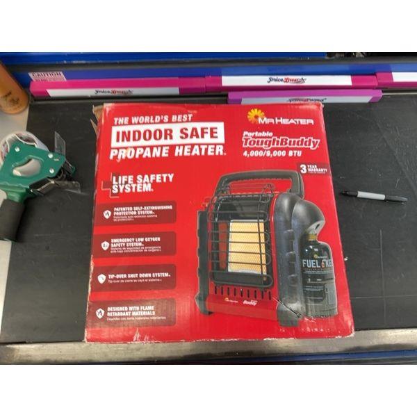 Mr. Heater Tough Buddy - Portable Propane Heater, 4000/9000 BTU, Indoor Safe Retail $120.00