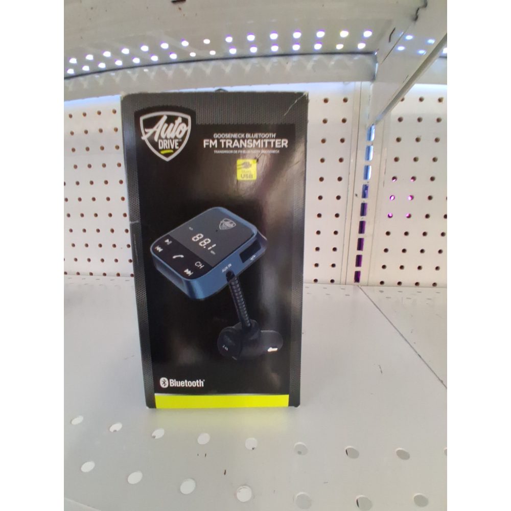 Auto Drive Gooseneck Bluetooth FM Transmitter  Dual USB Charging Ports  Compatible with Smartphones 17.5x4.5x13.5CM 75G