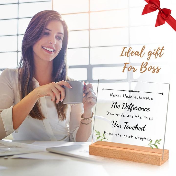 Retirement Gifts, Coworker Gifts for Women Men, New Job Going Away Farewell Leaving Gifts for Coworker Boss Friends - Desk Decorative Plaque for Office Home