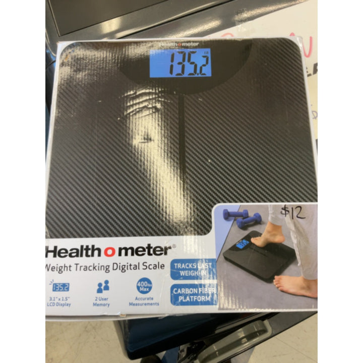 Health O Meter LCD Carbon Fiber Digital Body Weight Scale  400lb Capacity