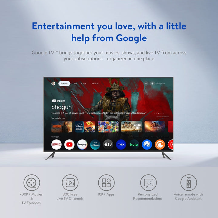 Onn 4K Plus Streaming Stick W/ Google TV, 16GB, Voice Remote, Dolby Vision