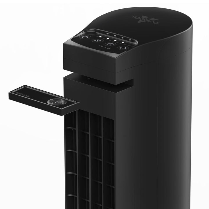 Vornado 4T Oscillating Tower Fan with Remote Control  40  Tall  Black (New)