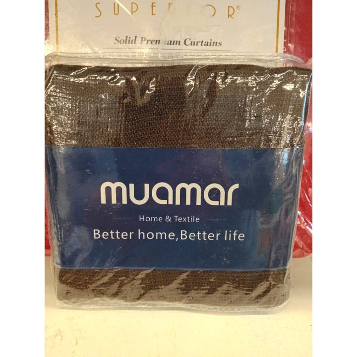 Muamar U Shaped Sheer Kitchen Curtains Set of 2 Panels,Coffee 18x30 inch Length Cafe Curtains,Small Curtains for Window,Rod Pocket Linen Curtains