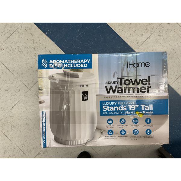 iHome Luxury Towel Warmer - Aromatherapy Disc, 20L Capacity, 19" Tall Retail $80.00