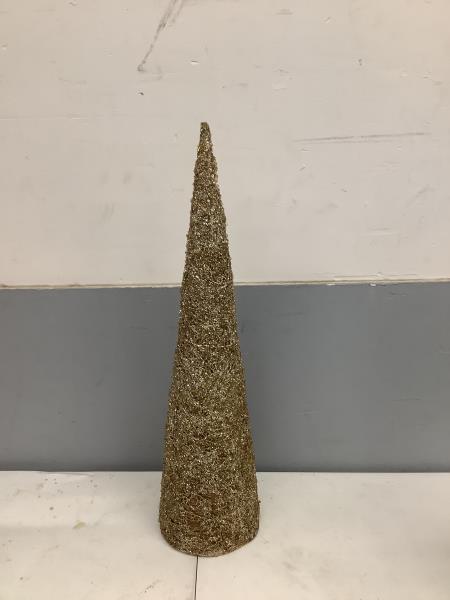 Sparklesphere Glitter Cone Tree - Gold Retail $24.99