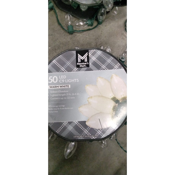 Member's Mark 50 LED C9 Lights - Warm White, Indoor/Outdoor, Connect Up to 22 Sets Retail $30.00