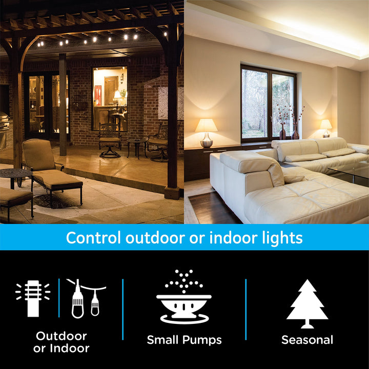 myTouchSmart 26898-P1 Indoor/Outdoor Weather Resistant Digital Plug-in Timer, Custom Presets