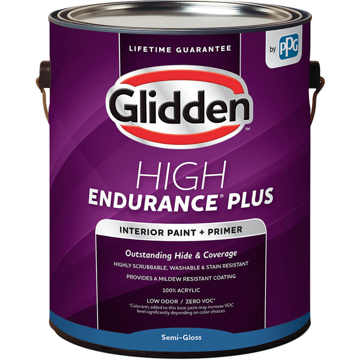 Glidden High Endurance Plus Interior Semi-Gloss Medium Base Paint, 1 Gallon