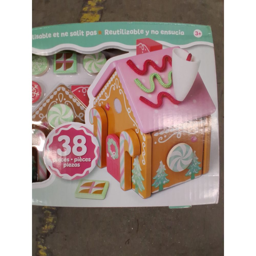 Melissa & Doug Gingerbread House Play Set - 38 Pieces, Reusable Retail $25.00